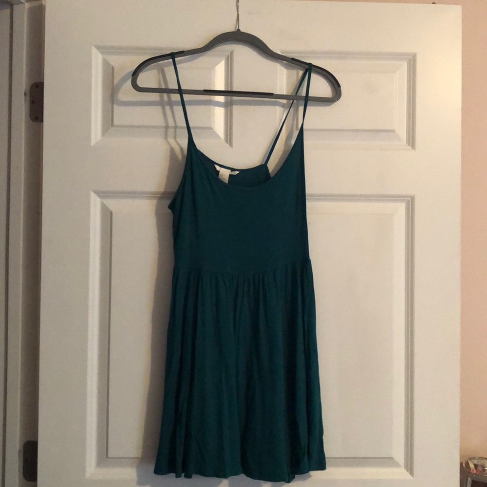 Green Spaghetti Strap Dress